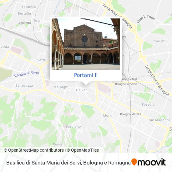 Mappa Basilica di Santa Maria dei Servi