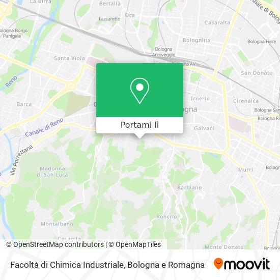Mappa Facoltà di Chimica Industriale