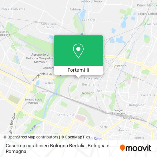 Mappa Caserma carabinieri Bologna Bertalia