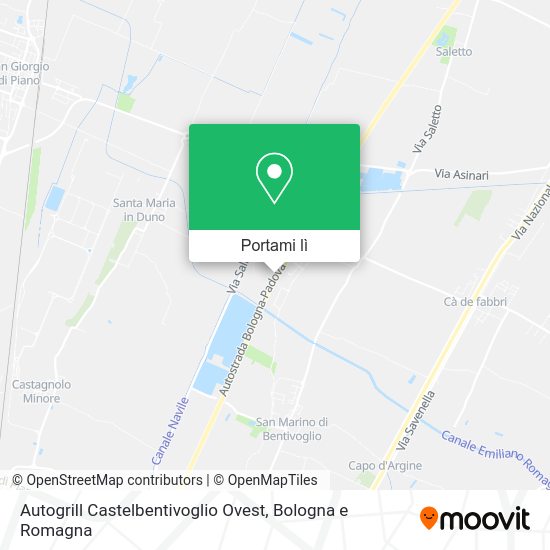 Come arrivare a Autogrill Castelbentivoglio Ovest a Unione Reno