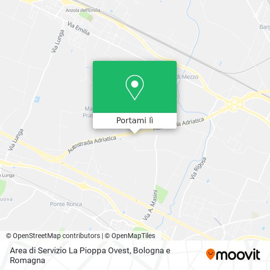 Mappa Area di Servizio La Pioppa Ovest
