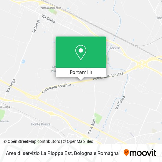 Mappa Area di servizio La Pioppa Est