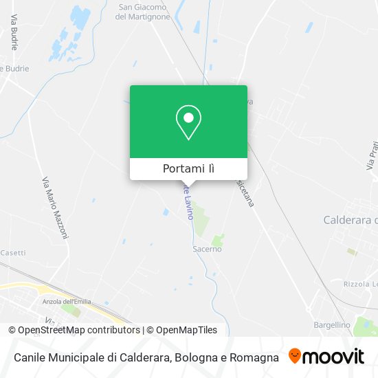 Mappa Canile Municipale di Calderara