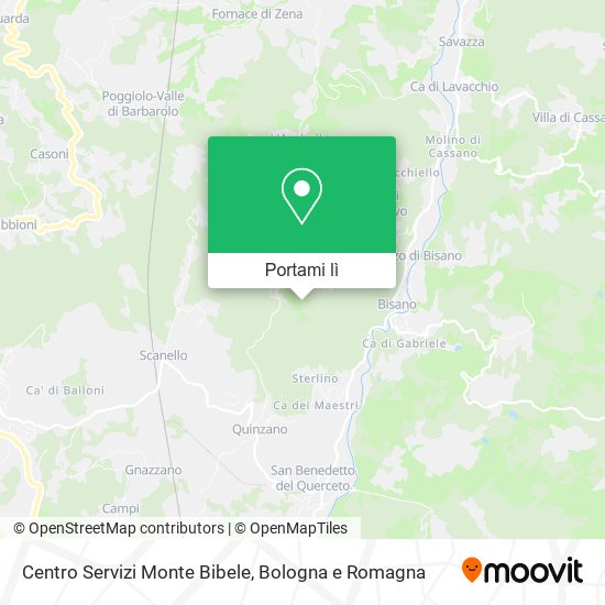 Mappa Centro Servizi Monte Bibele