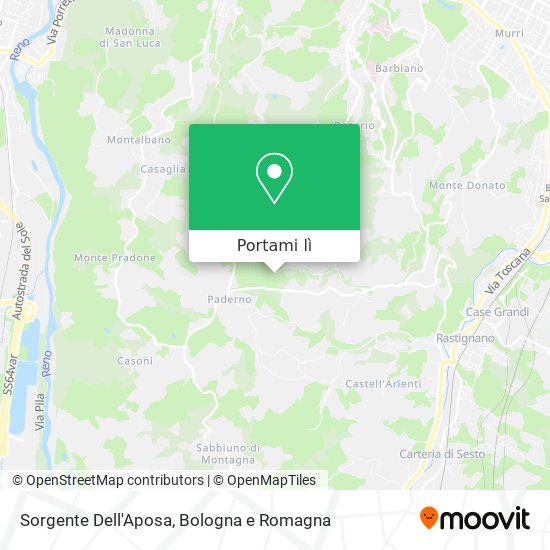 Mappa Sorgente Dell'Aposa
