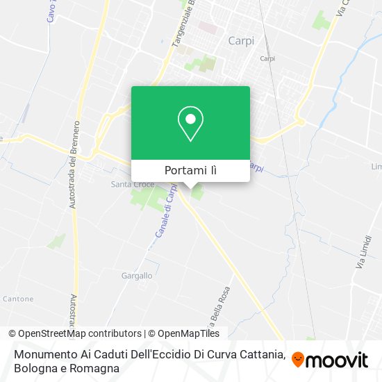 Mappa Monumento Ai Caduti Dell'Eccidio Di Curva Cattania
