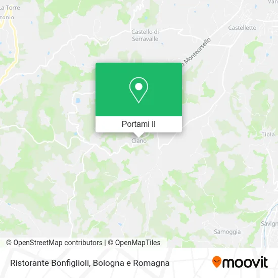 Mappa Ristorante Bonfiglioli