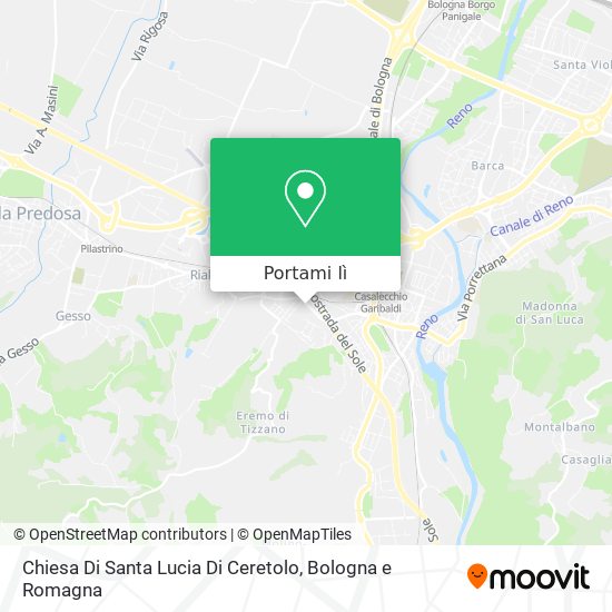 Mappa Chiesa Di Santa Lucia Di Ceretolo