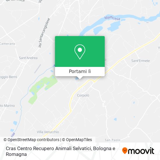 Mappa Cras Centro Recupero Animali Selvatici