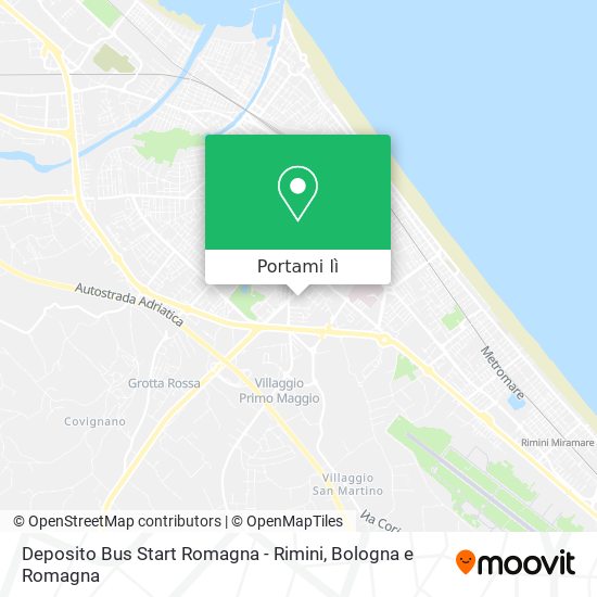 Mappa Deposito Bus Start Romagna - Rimini