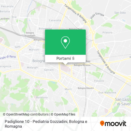 Mappa Padiglione 10 - Pediatria Gozzadini
