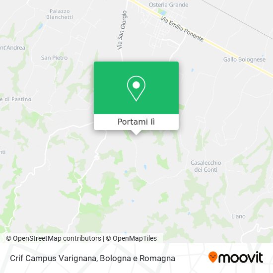 Mappa Crif Campus Varignana