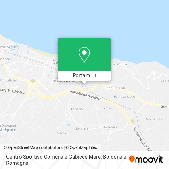 Mappa Centro Sportivo Comunale Gabicce Mare