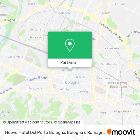Mappa Nuovo Hotel Del Porto Bologna