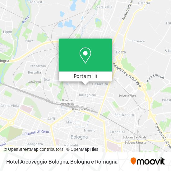 Mappa Hotel Arcoveggio Bologna
