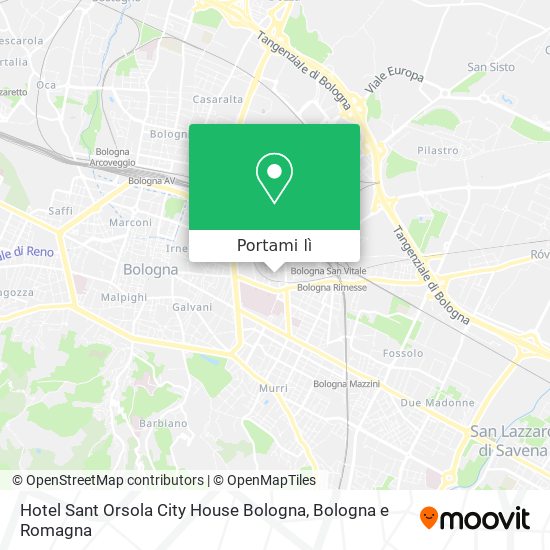 Mappa Hotel Sant Orsola City House Bologna