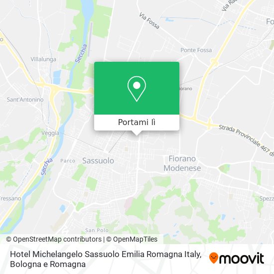 Mappa Hotel Michelangelo Sassuolo Emilia Romagna Italy