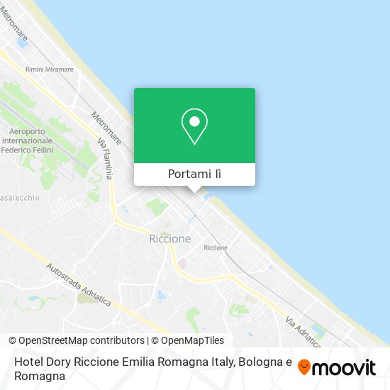 Mappa Hotel Dory Riccione Emilia Romagna Italy