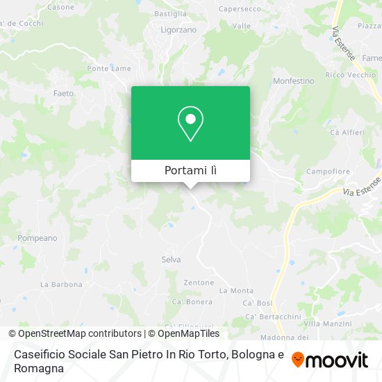 Mappa Caseificio Sociale San Pietro In Rio Torto