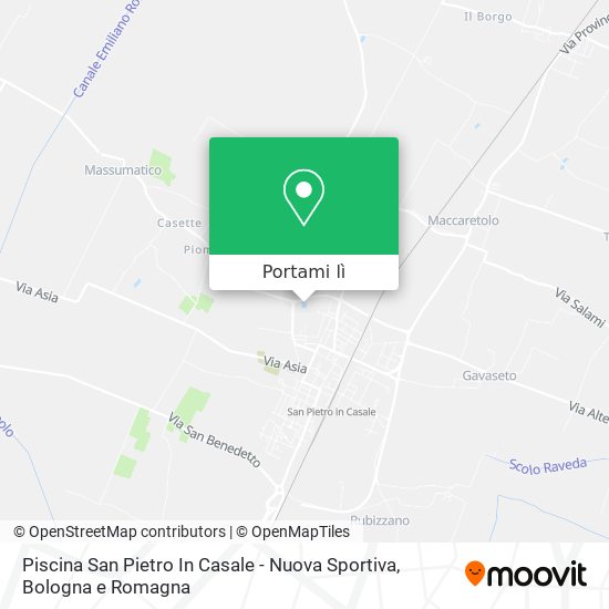 Mappa Piscina San Pietro In Casale - Nuova Sportiva