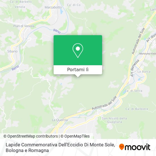 Mappa Lapide Commemorativa Dell'Eccidio Di Monte Sole