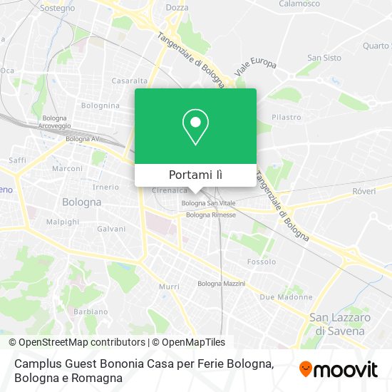 Mappa Camplus Guest Bononia Casa per Ferie Bologna