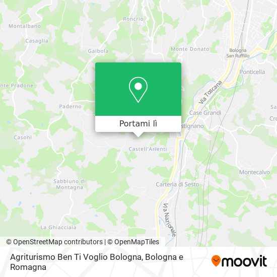 Mappa Agriturismo Ben Ti Voglio Bologna