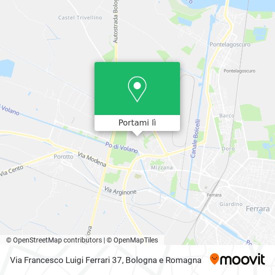 Mappa Via Francesco Luigi Ferrari 37