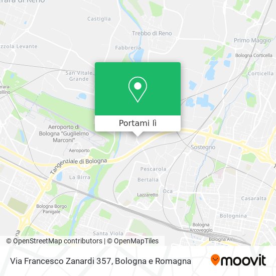 Mappa Via Francesco Zanardi  357