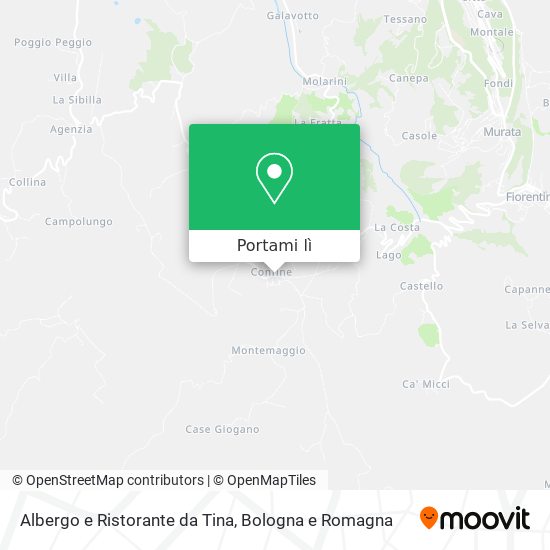 Mappa Albergo e Ristorante da Tina