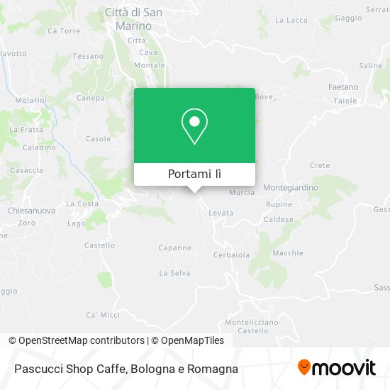 Mappa Pascucci Shop Caffe