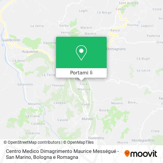 Mappa Centro Medico Dimagrimento Maurice Mességué - San Marino