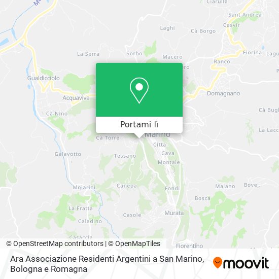 Mappa Ara Associazione Residenti Argentini a San Marino