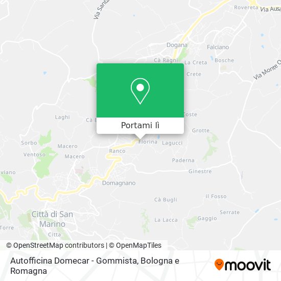 Mappa Autofficina Domecar - Gommista