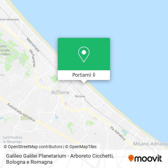 Mappa Galileo Galilei Planetarium - Arboreto Cicchetti