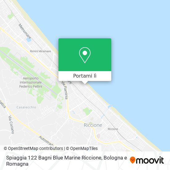 Mappa Spiaggia 122 Bagni Blue Marine Riccione