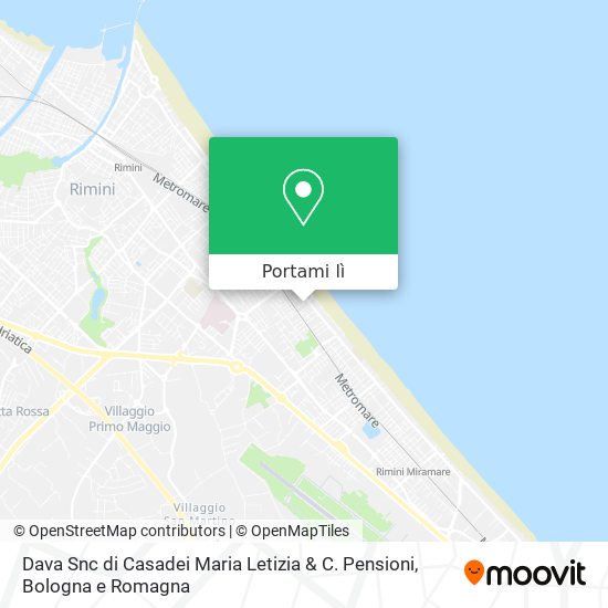 Mappa Dava Snc di Casadei Maria Letizia & C. Pensioni
