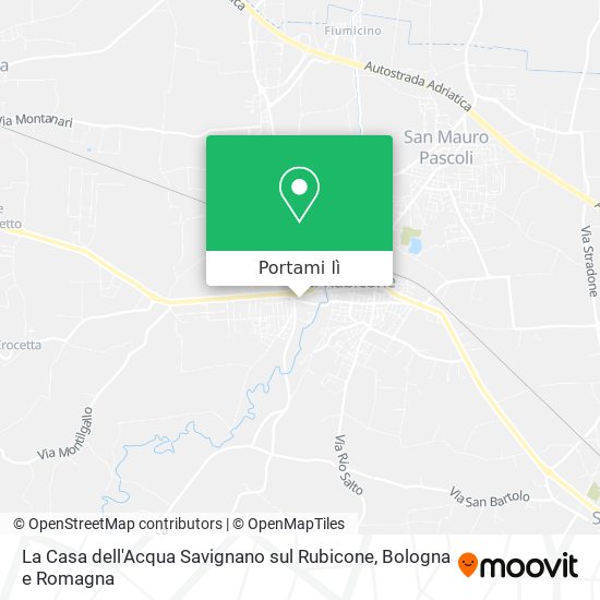 Mappa La Casa dell'Acqua Savignano sul Rubicone