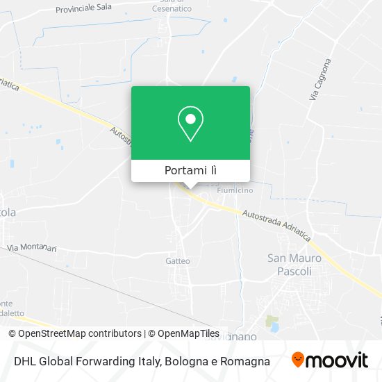 Mappa DHL Global Forwarding Italy
