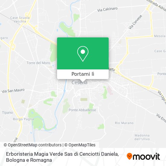 Mappa Erboristeria Magia Verde Sas di Cenciotti Daniela