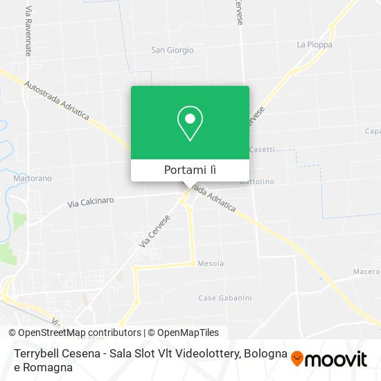 Mappa Terrybell Cesena - Sala Slot Vlt Videolottery