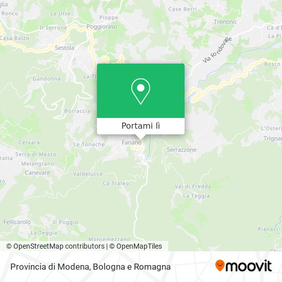 Mappa Provincia di Modena