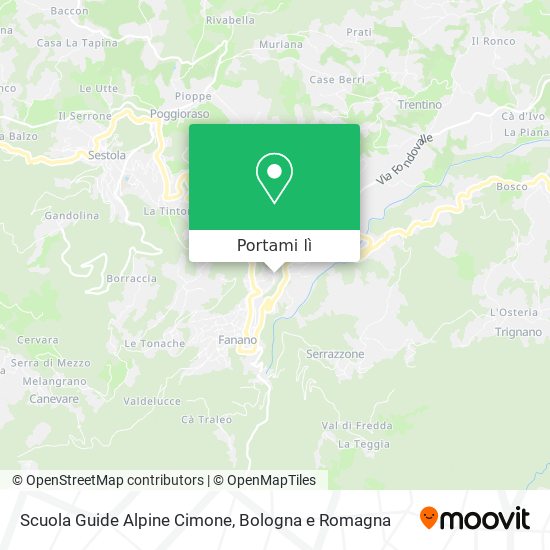 Mappa Scuola Guide Alpine Cimone