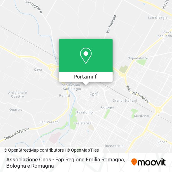 Mappa Associazione Cnos - Fap Regione Emilia Romagna