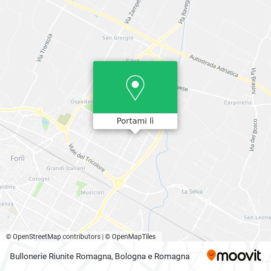 Mappa Bullonerie Riunite Romagna