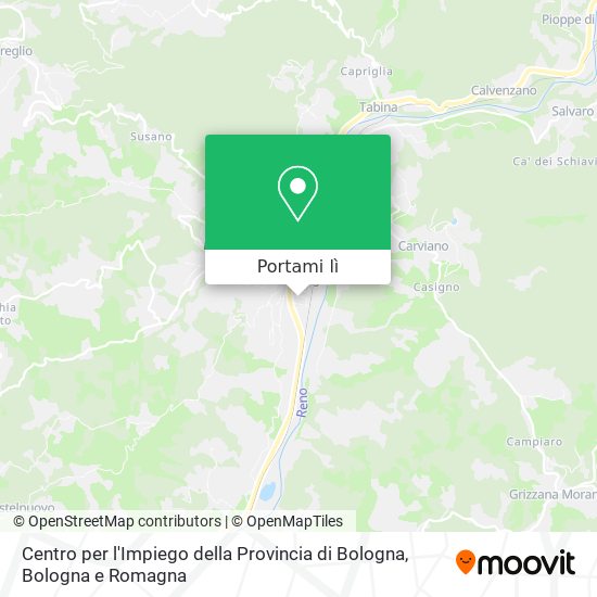 Mappa Centro per l'Impiego della Provincia di Bologna