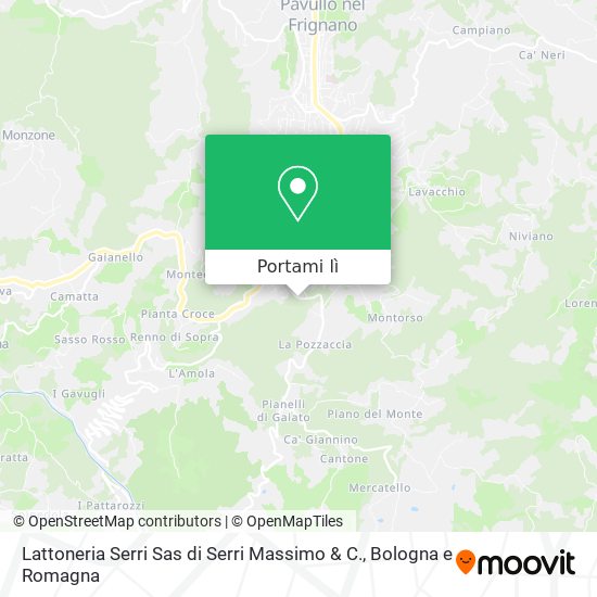 Mappa Lattoneria Serri Sas di Serri Massimo & C.