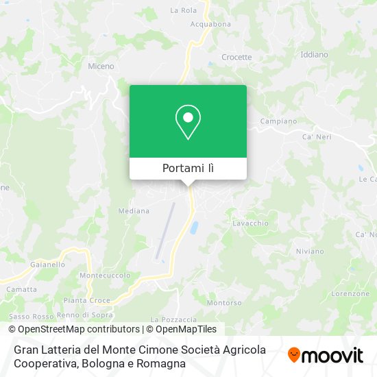 Mappa Gran Latteria del Monte Cimone Società Agricola Cooperativa