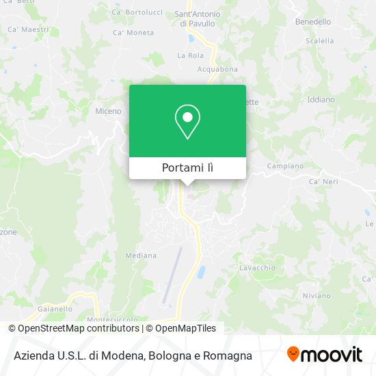 Mappa Azienda U.S.L. di Modena