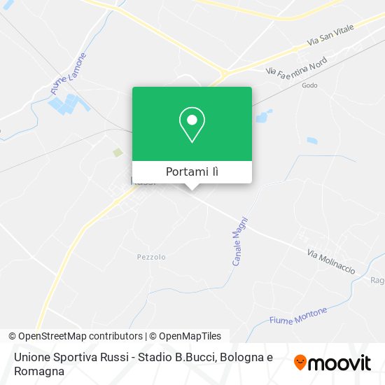 Mappa Unione Sportiva Russi - Stadio B.Bucci